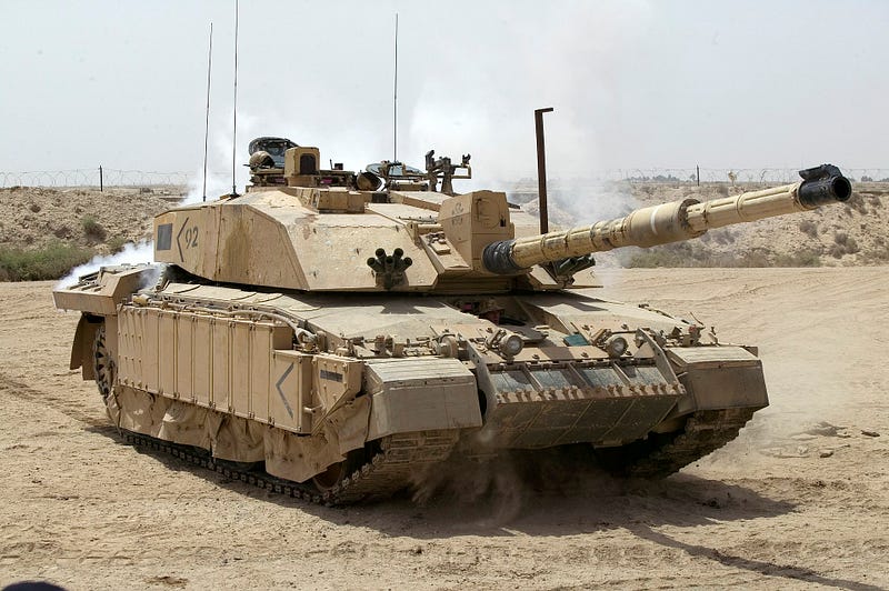 Challenger 2 tank showcasing advanced military technology