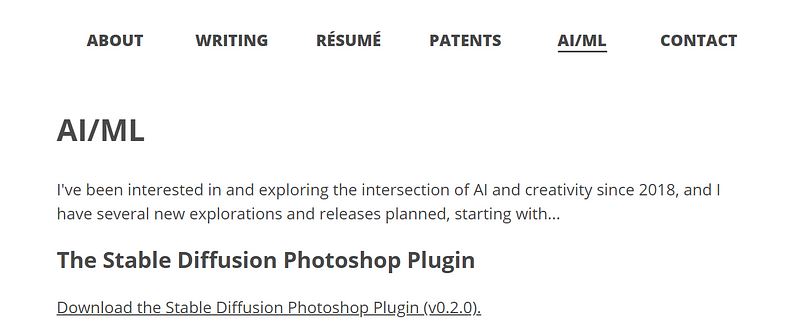 Plugin download page screenshot