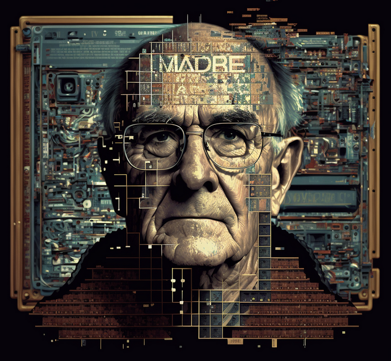 AI rendering of Gordon Moore, pioneer of Moore's Law