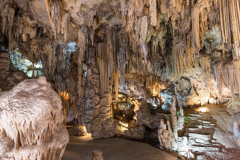 Stunning view of Nerja Cave's interior