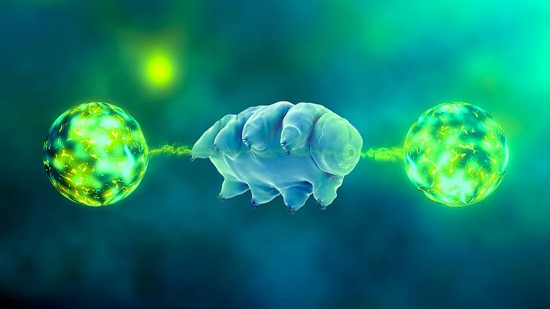 Tardigrade experiment illustration