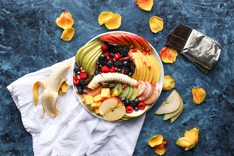 Healthy snacks featuring fruits