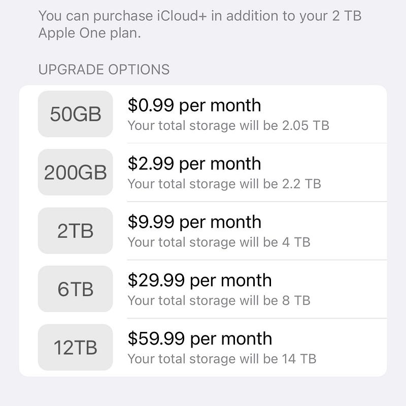 Managing iCloud storage effectively