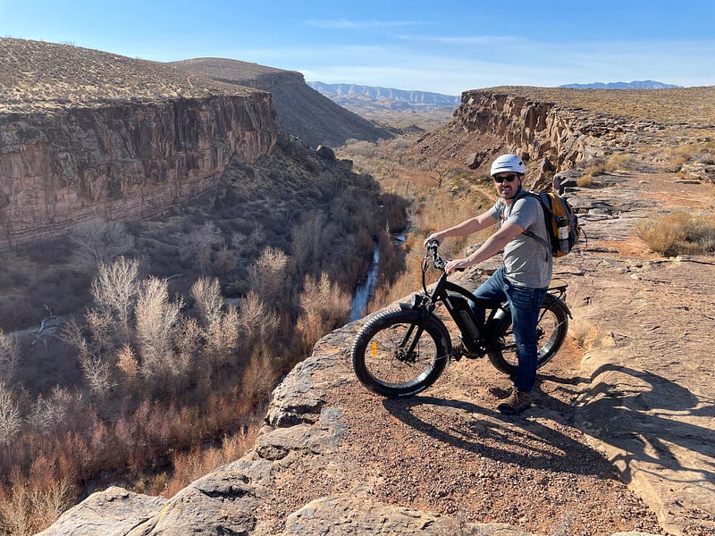 E-bike riders enjoying a scenic ride