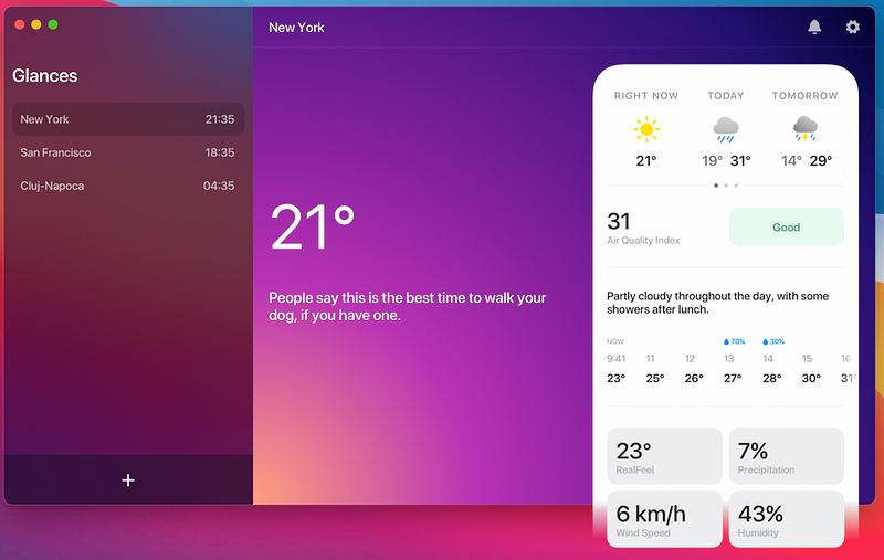 Anticipated Weather app for macOS 13