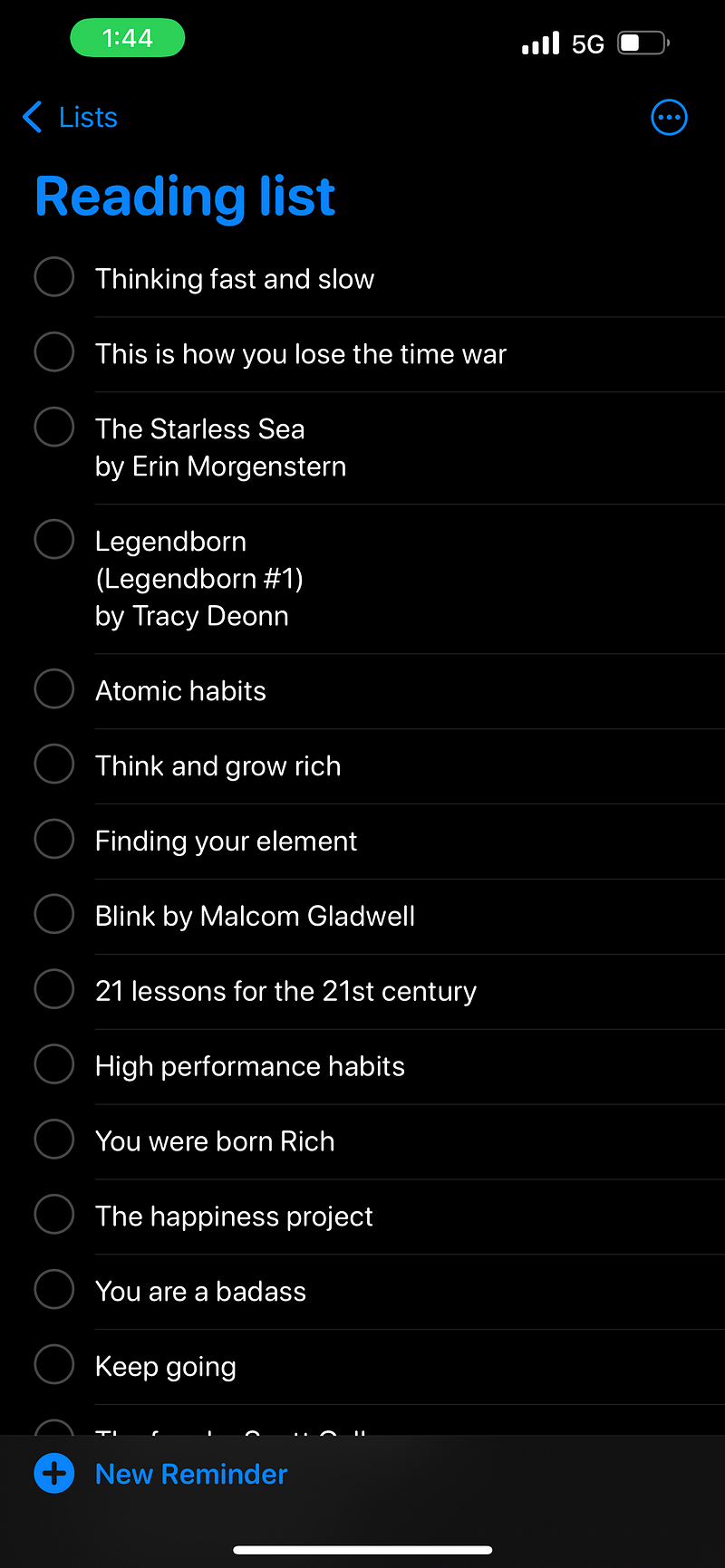 Managing Life Lists with Apple Reminders