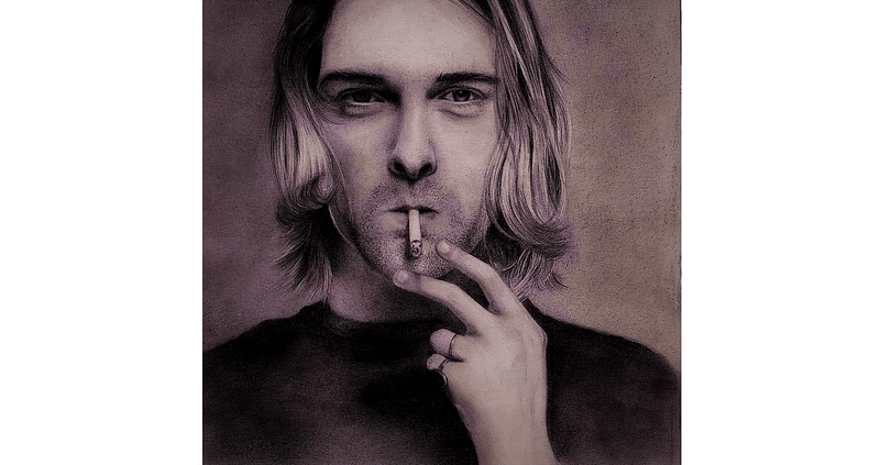 Tribute artwork to Kurt Cobain and Nirvana