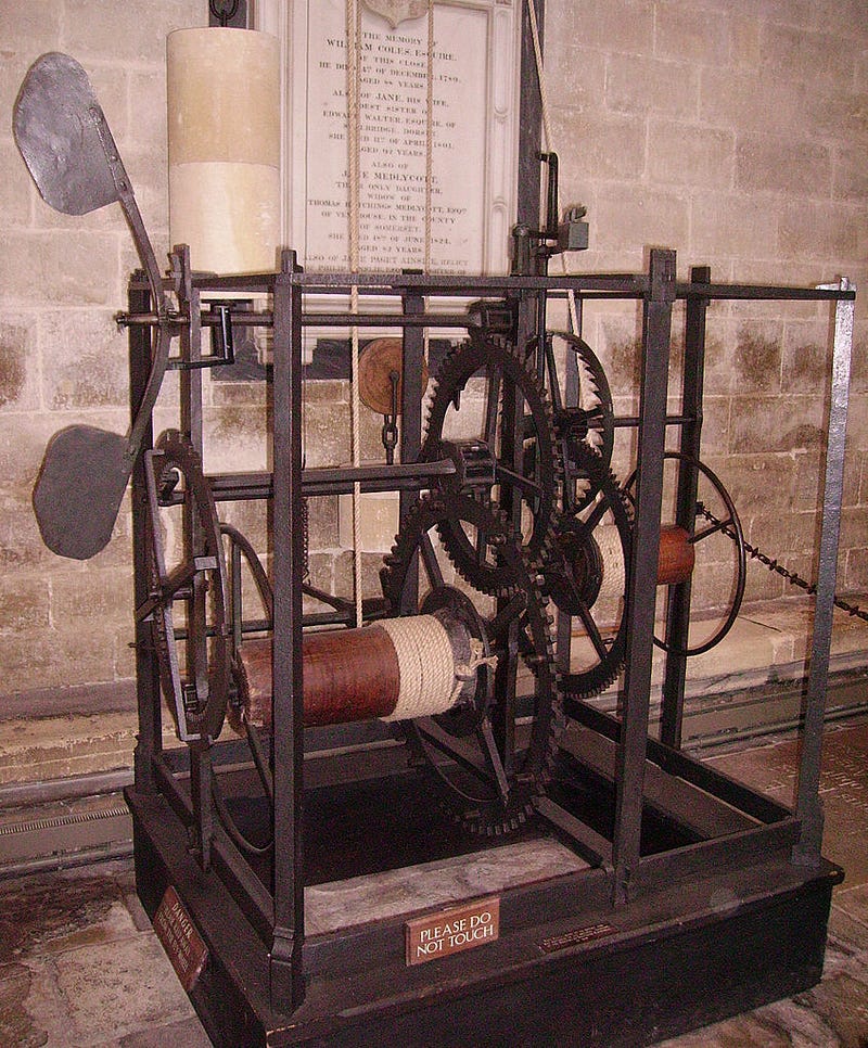 Mechanical clock from the Middle Ages