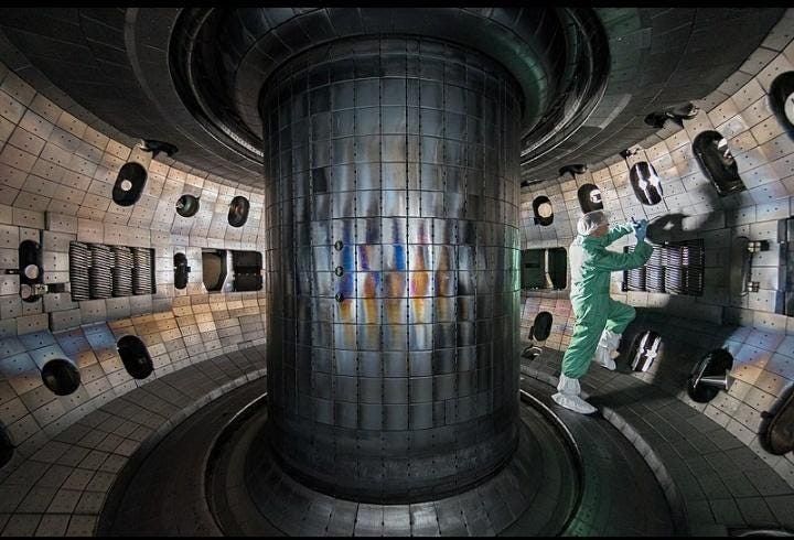 Interior of a Tokamak Reactor