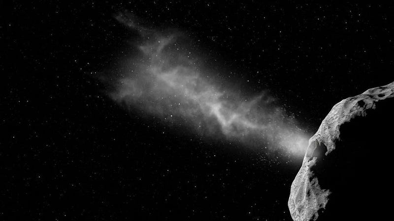 Artistic rendering of the asteroid belt melting