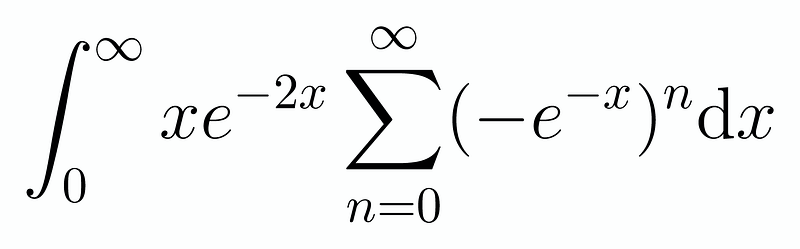 Geometric series representation in integration