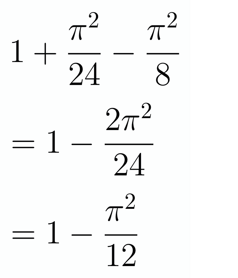 Final expression for the evaluated sum