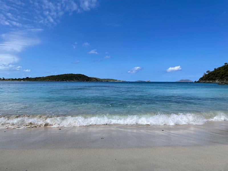 A view of Hawksnest Bay from Oppenheimer Beach