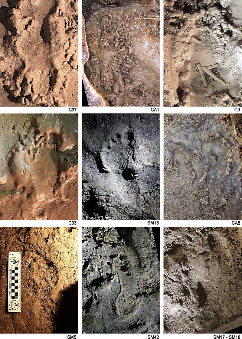 Ancient human footprints