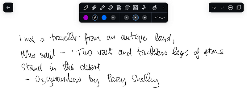 Notability interface screenshot showcasing fluid writing experience.